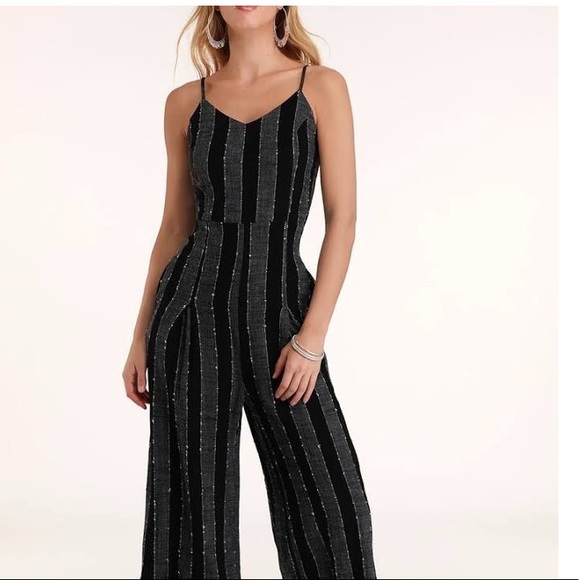 Lulus Karol striped jumpsuit NWT - Picture 2 of 8
